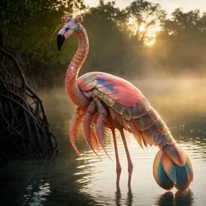 Flamingo + Mantis shrimp